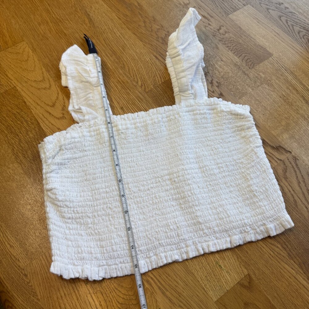 Wonder Nation Girls White Top Shirred Size Large (10-12) - Picture 6 of 6